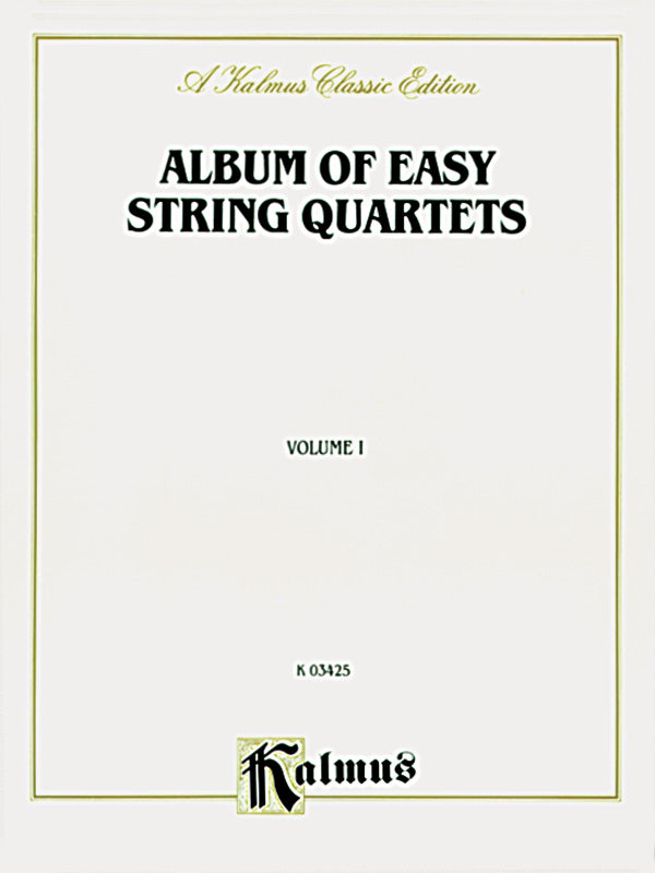 Album of Easy String Quartets, Volume I (Pieces by Bach, Haydn, Mozart, Beethoven, Schumann, Mendelssohn, and others): 1st Violin Sheet Music Preview