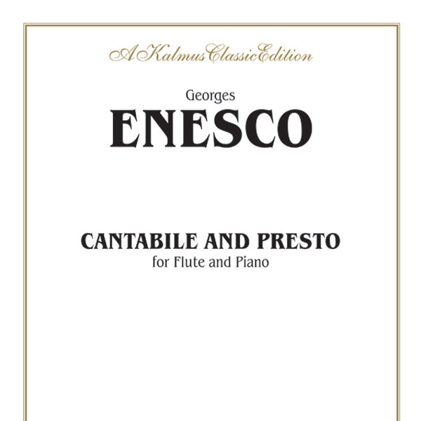 Enesco: Cantabile and Presto Sheet Music Preview