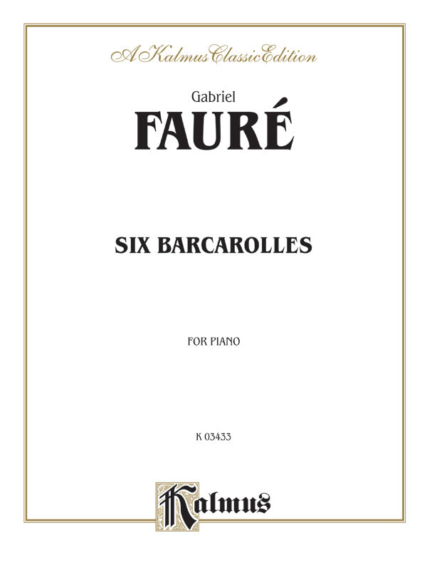 Six Barcaroles Cover Image