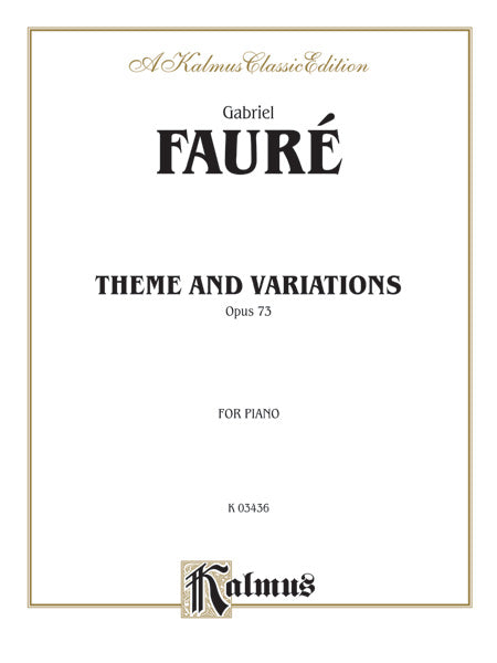 Fauré: Theme and Variations, Op. 73 Sheet Music Preview