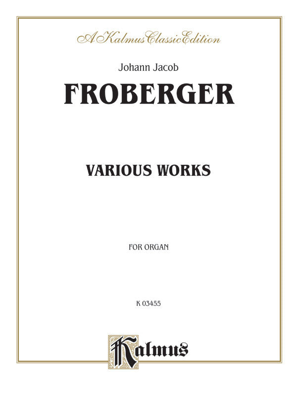 Frescobaldi: Various Organ Works Sheet Music Preview