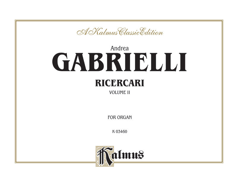 Gabrieli: Organ Works, Volume II Sheet Music Preview