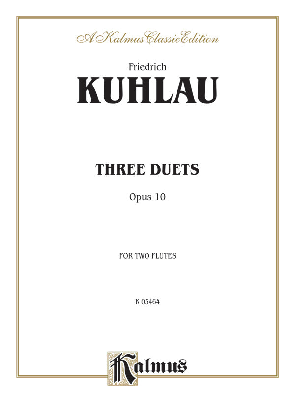Three Duets for Two Flutes, Opus 10 Cover Image