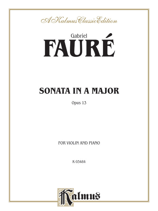 Sonata in A Major, Opus 13 Cover Image