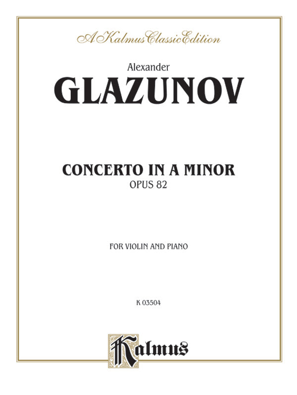 Concerto in A Minor, Opus 82 Cover Image