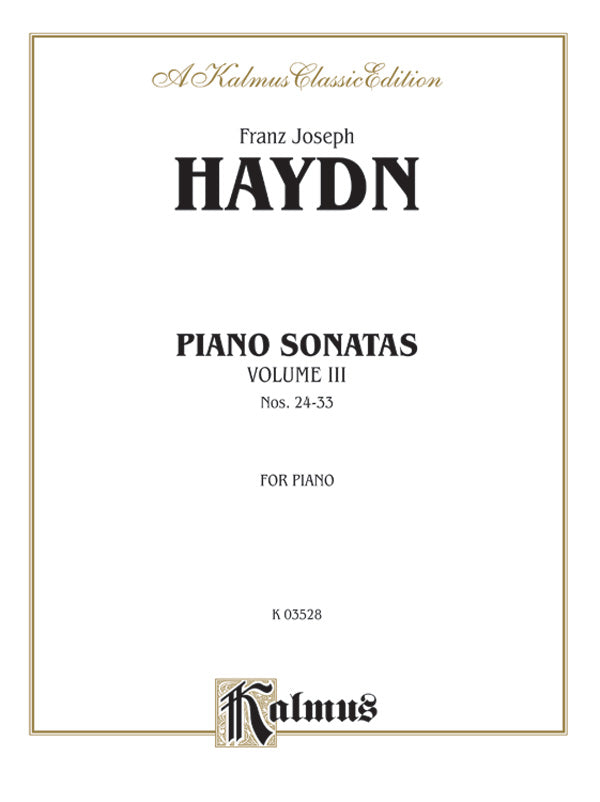 Haydn: Sonatas (Volume III) Sheet Music Preview
