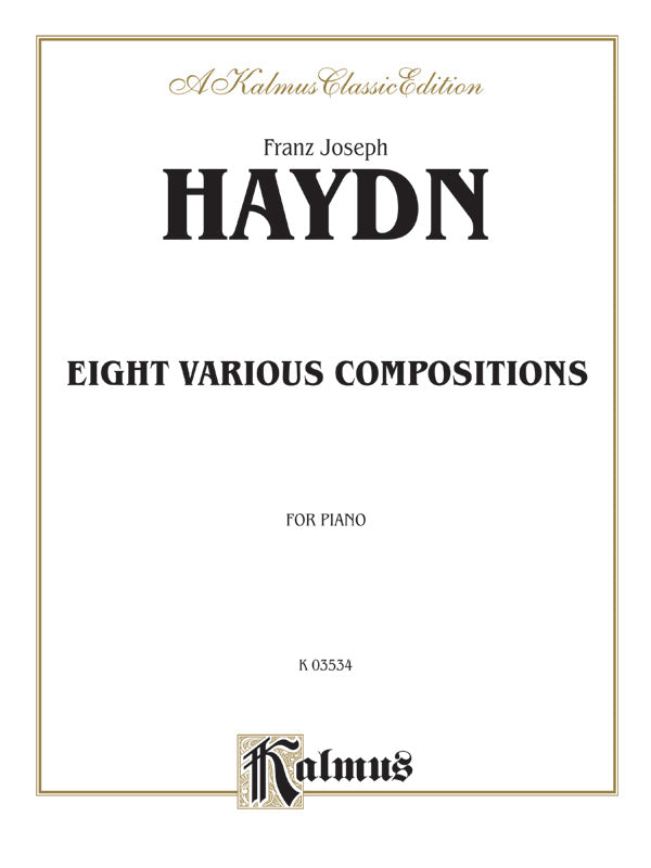 Haydn: Eight Various Compositions Sheet Music Preview