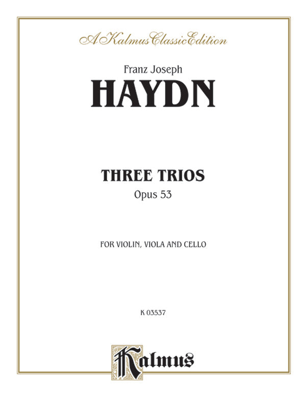Haydn: Three Trios, Op. 53 Sheet Music Preview