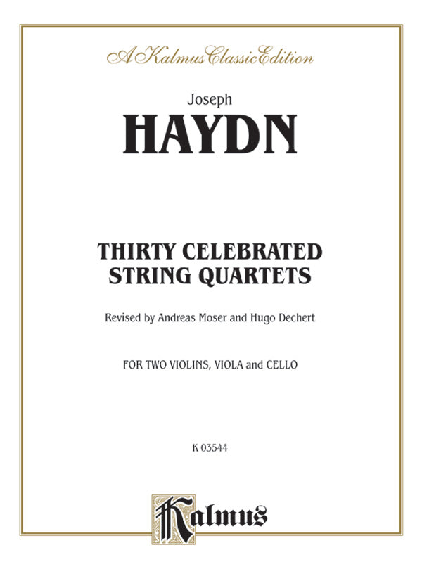 Thirty Celebrated String Quartets, Volume II - Op. 3, Nos. 3, 5; Op. 20, Nos. 4, 5, 6; Op. 33, Nos. 2, 3, 6; Op. 64, Nos. 5, 6; Op. 76, Nos. 1, 2, 3, 4, 5, 6: Cello Sheet Music Preview