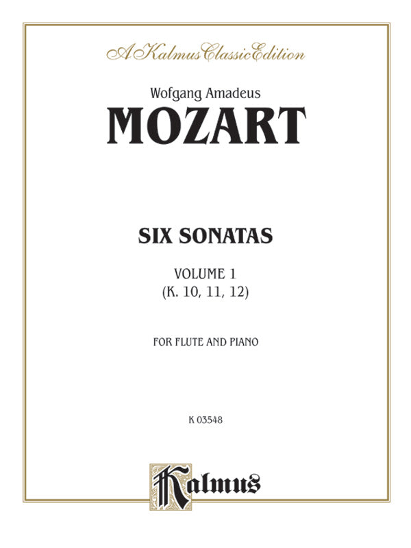 Six Sonatas, Volume I (Nos. 1-3) (K. 10, 11, 12) Cover Image