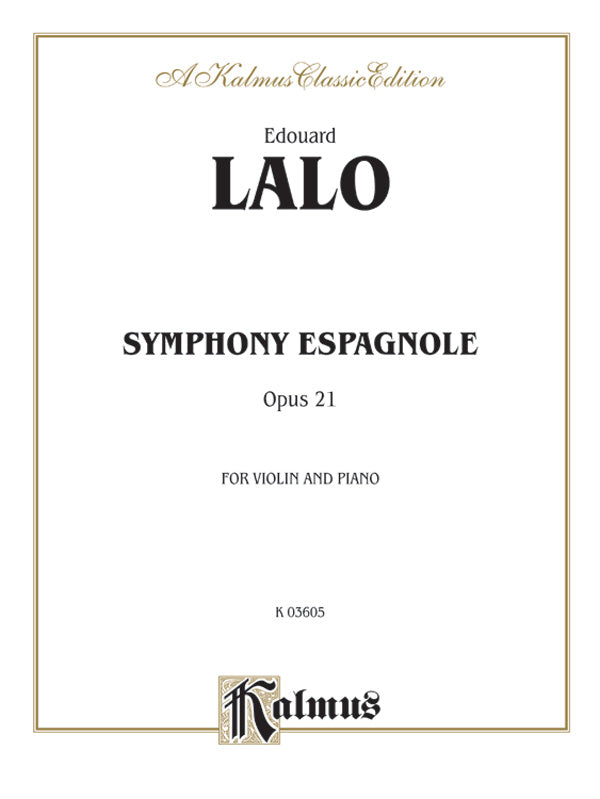 Lalo: Symphony Espagnole, Op. 21 Sheet Music Preview
