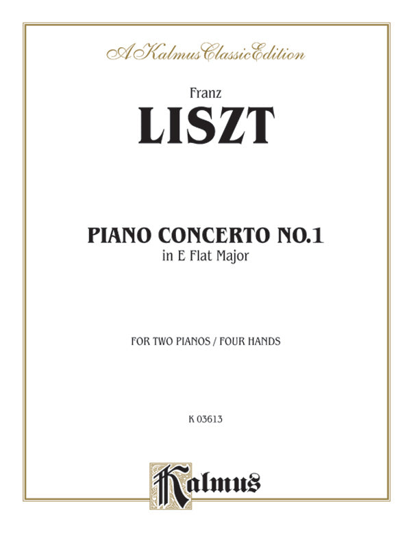 Liszt: Piano Concerto No. 1 in E flat Major Sheet Music Preview