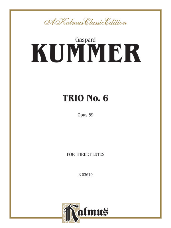 Trio No. 6, Opus 59 Cover Image