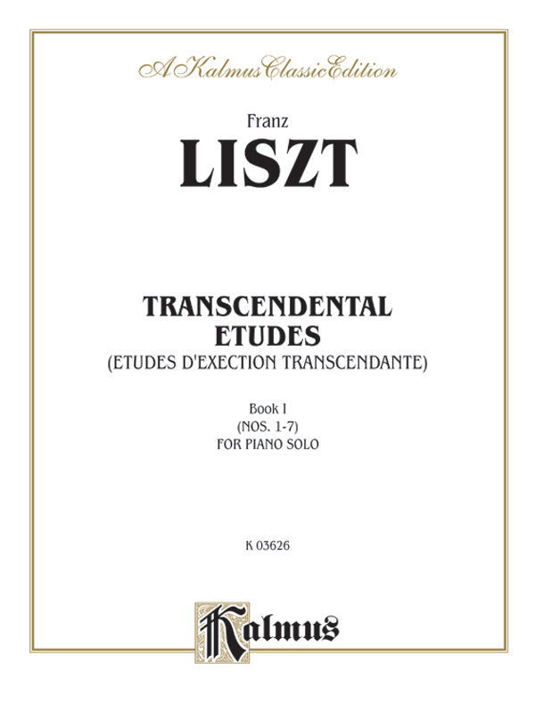 Liszt: Transcendental Etudes (Volume I) Sheet Music Preview
