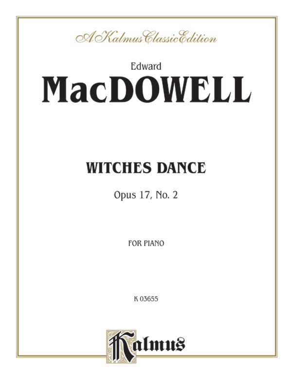 MacDowell: Witches Dance, Op. 17, No. 2 Sheet Music Preview