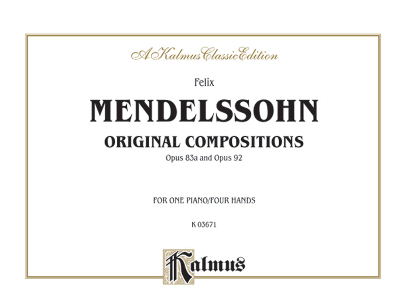 Mendelssohn: Op. 83a & Op. 98 Sheet Music Preview