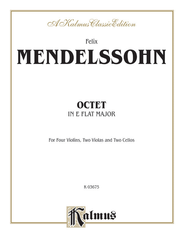 String Octet in E-Flat Major, Op. 20: 1st Violin Sheet Music Preview