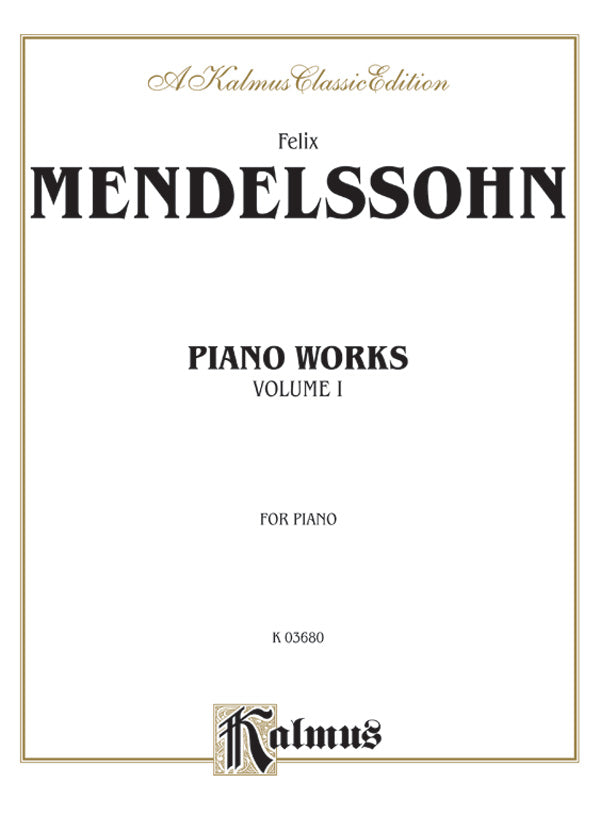Mendelssohn: Complete Works (Volume I) Sheet Music Preview