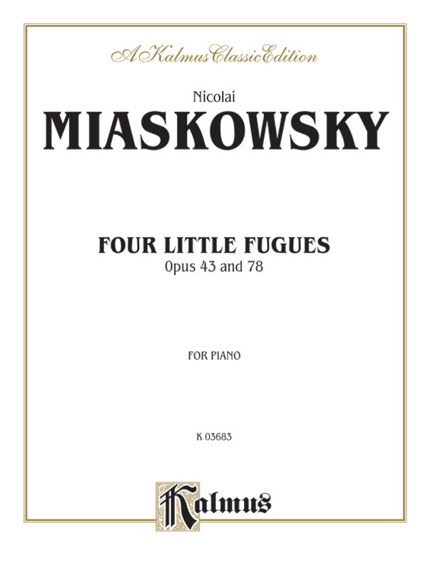 Four Little Fugues, Opus 43, 78 Cover Image