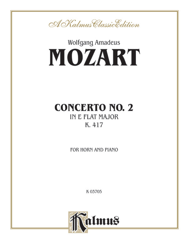 Mozart: Concerto No. 2 in E flat Major, K. 417 Sheet Music Preview