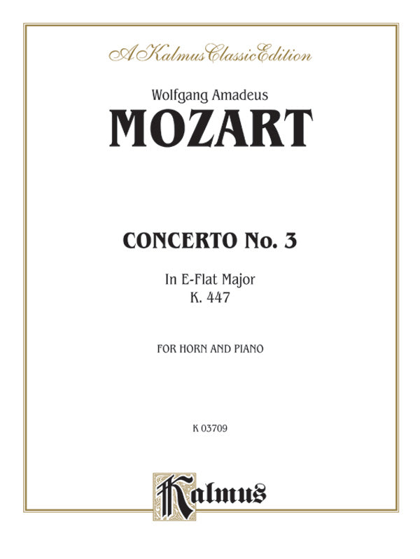 Mozart: Concerto No. 3 in E flat Major, K. 447 Sheet Music Preview