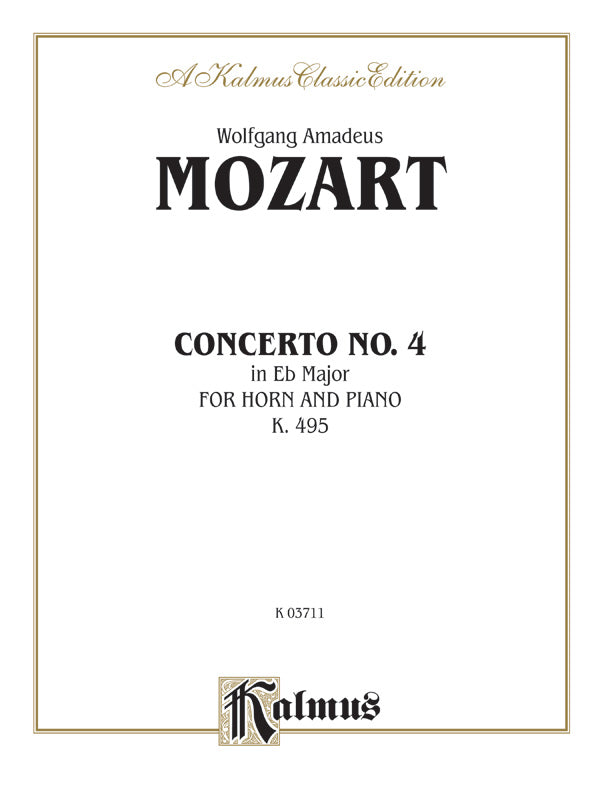 Horn Concerto No. 4 in E-flat Major, K. 495 Cover Image