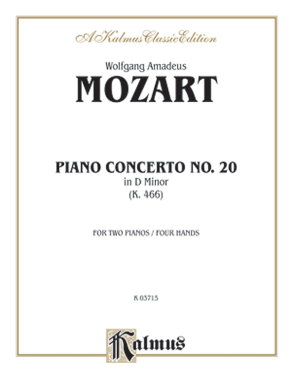 Mozart: Piano Concerto No. 20 in D Minor, K. 466 Sheet Music Preview