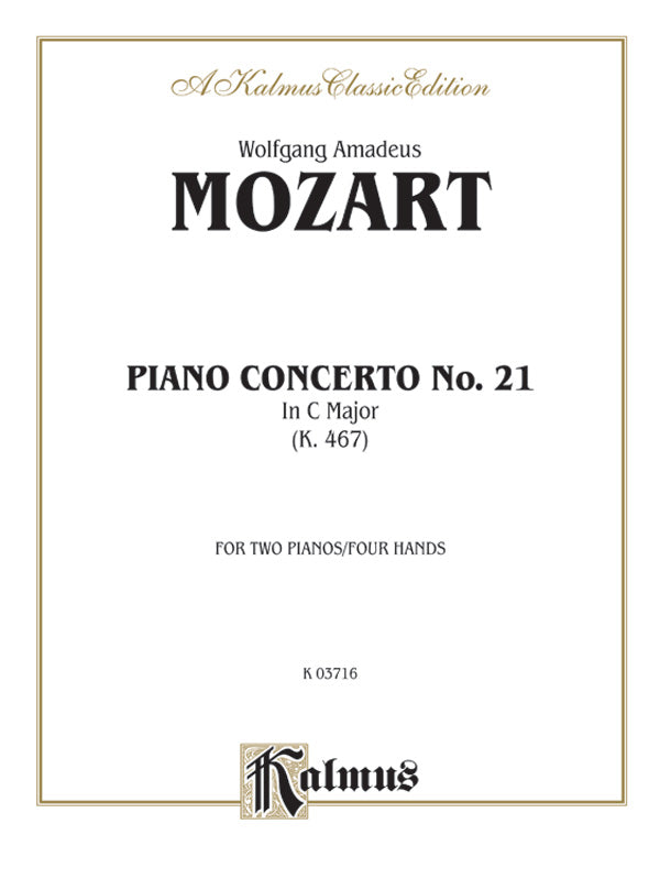 Mozart: Piano Concerto No. 21 in C Major, K. 467 Sheet Music Preview