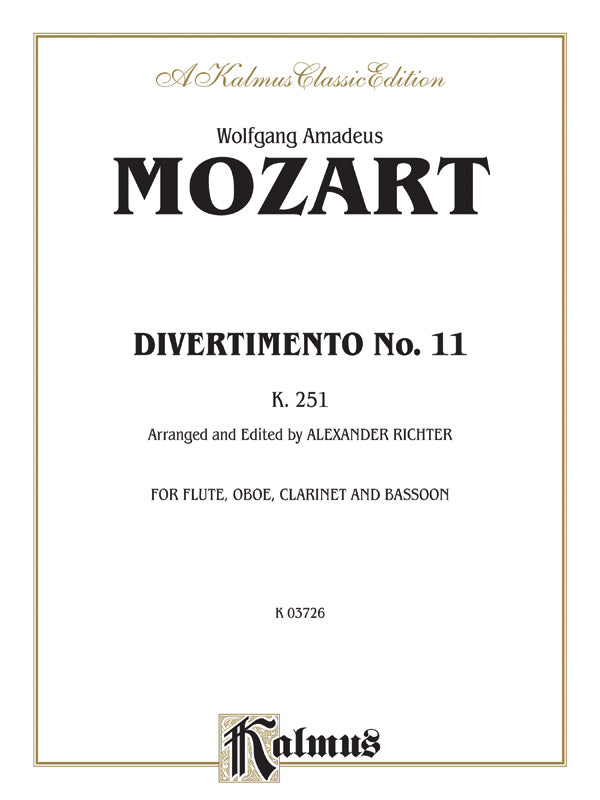 Divertimento No. 11, K. 251 Sheet Music Preview