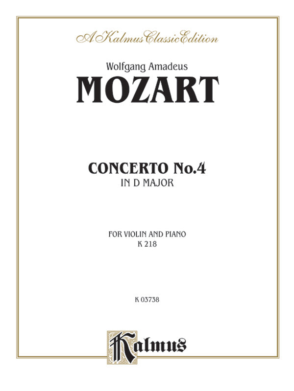 Violin Concerto No. 4, K. 218 Cover Image