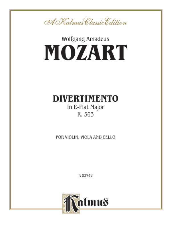 Mozart: Divertimento in E flat Major, K. 563 Sheet Music Preview