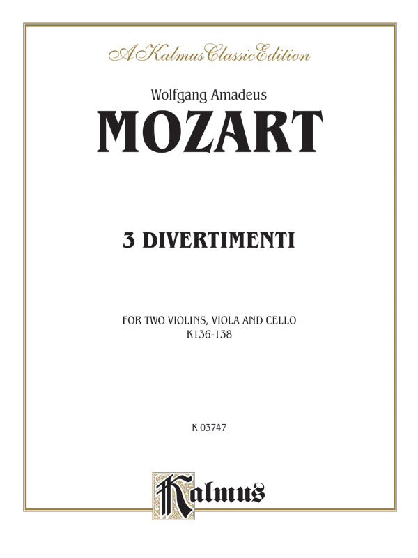 Divertimenti, K. 136, 137, 138 Cover Image
