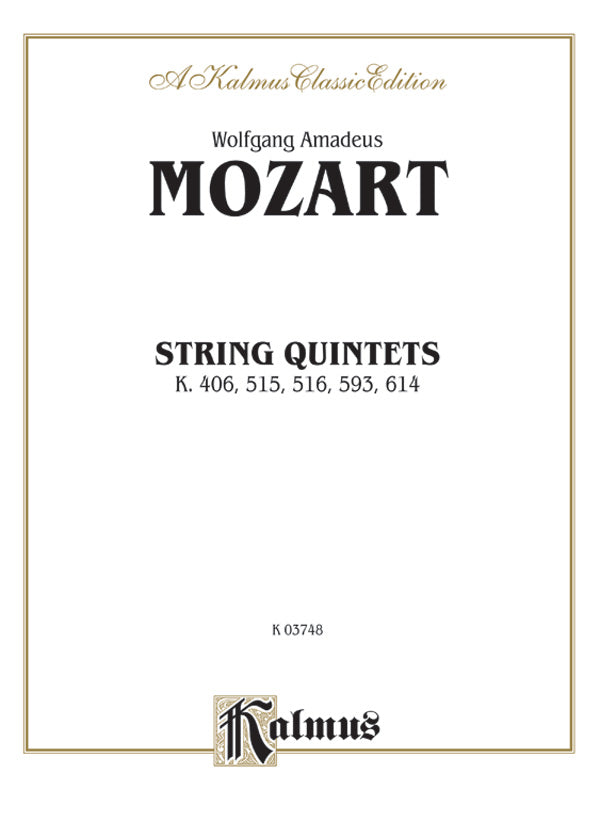 String Quintets, K. 406, 515, 516, 593, 614 Sheet Music Preview