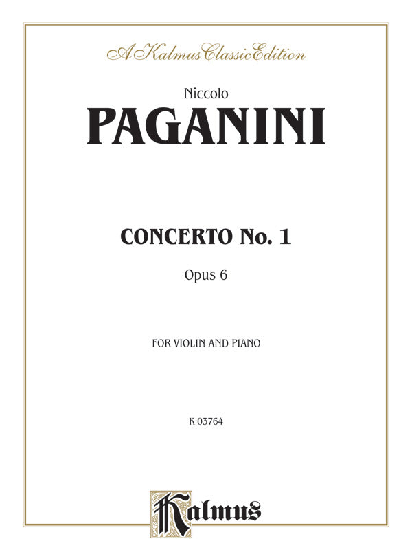Paganini: Concerto No. 1 in D Major, Op. 6 (Arr. Carl Flesch) Sheet Music Preview