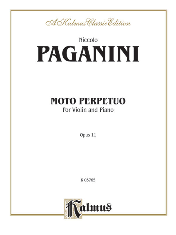 Moto Perpetuo, Opus 11 Cover Image