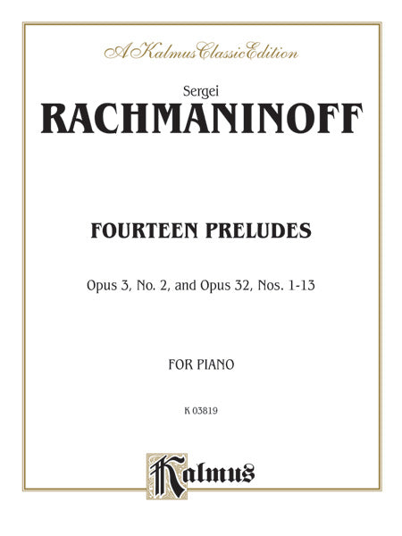 Rachmaninoff: Fourteen Preludes Sheet Music Preview