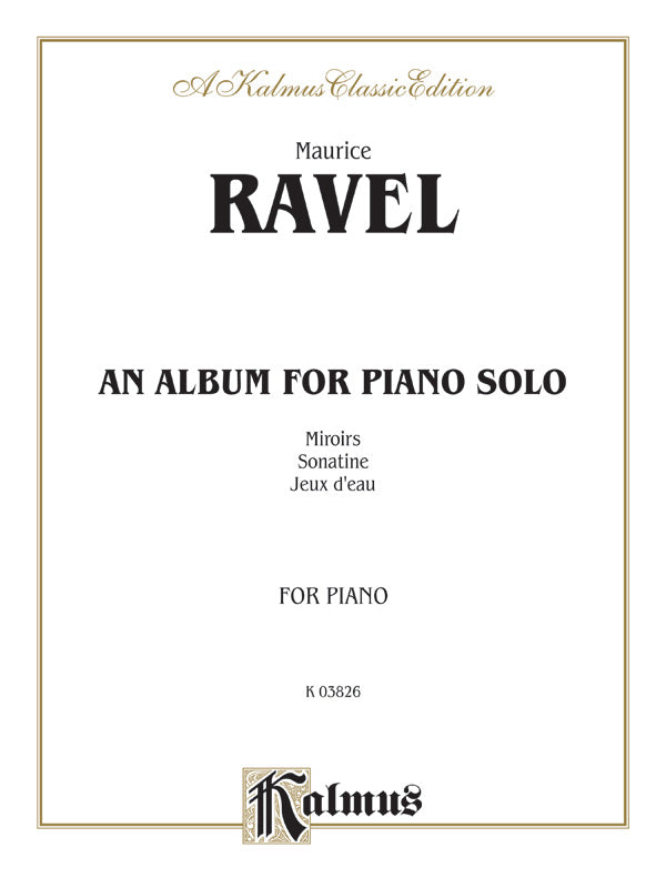 Ravel: An Album for Piano Solo Sheet Music Preview