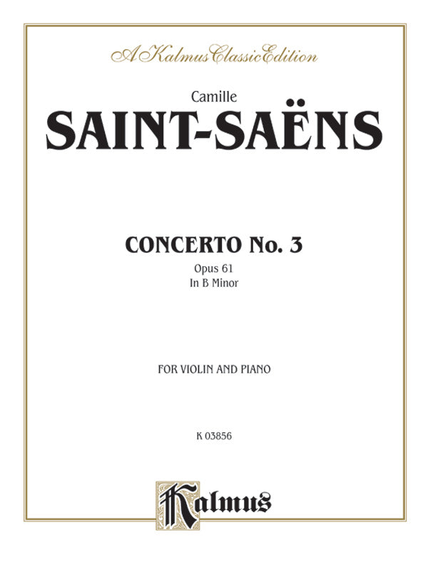 Violin Concerto, No. 3 Cover Image