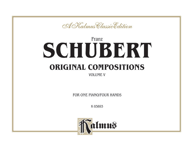Schubert: Original Compositions for Four Hands, Volume V Sheet Music Preview