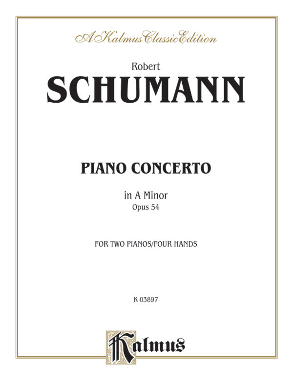 Schumann: Piano Concerto in A Minor, Op. 54 Sheet Music Preview