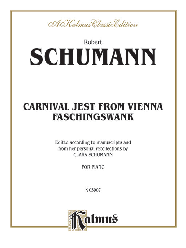 Schumann: Carnival Jest from Vienna, Op. 26 Sheet Music Preview