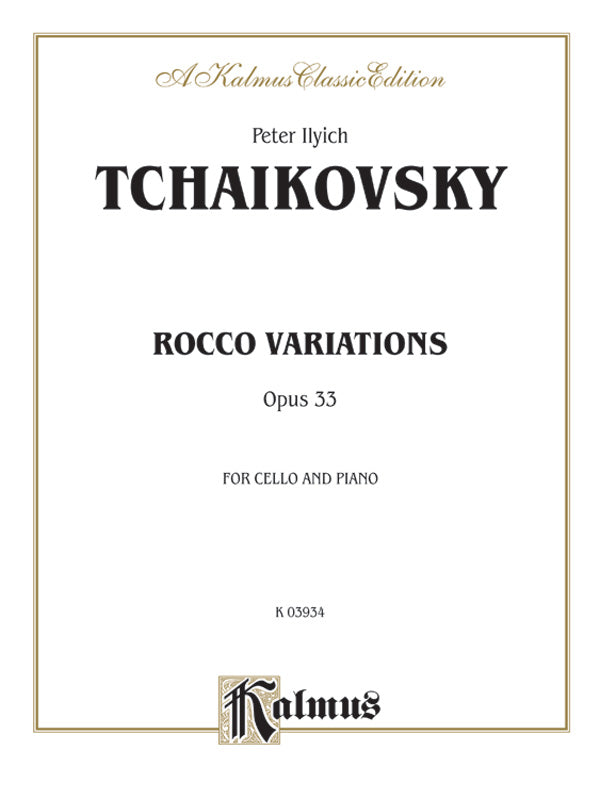 Tchaikovsky: Rococo Variations, Op. 33 Sheet Music Preview