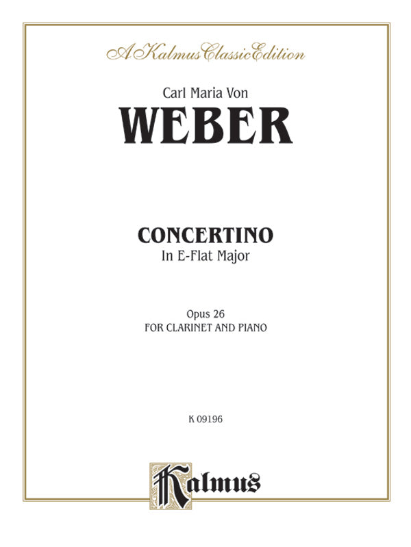 Weber: Concertino in E flat Major, Op. 26 Sheet Music Preview