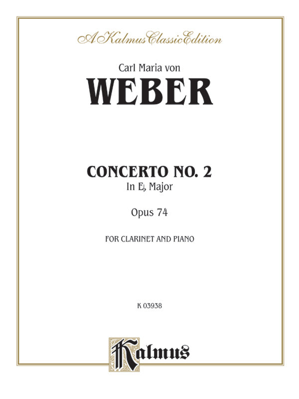 Weber: Concerto No. 2 in E flat Major, Op. 74 Sheet Music Preview