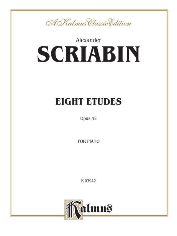 Scriabin: Eight Etudes, Op. 42 Sheet Music Preview