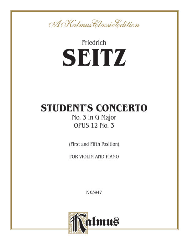 Student's Concerto No. III in G Minor, Opus 12 Cover Image