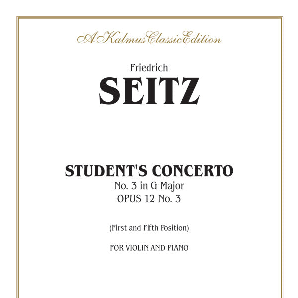 Seitz: Student's Concerto No. 3 in G Minor, Op. 12 Sheet Music Preview