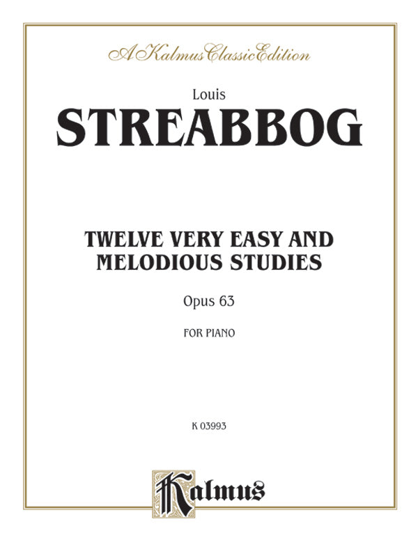 Twelve Very Easy and Melodious Studies, Opus 63 Cover Image