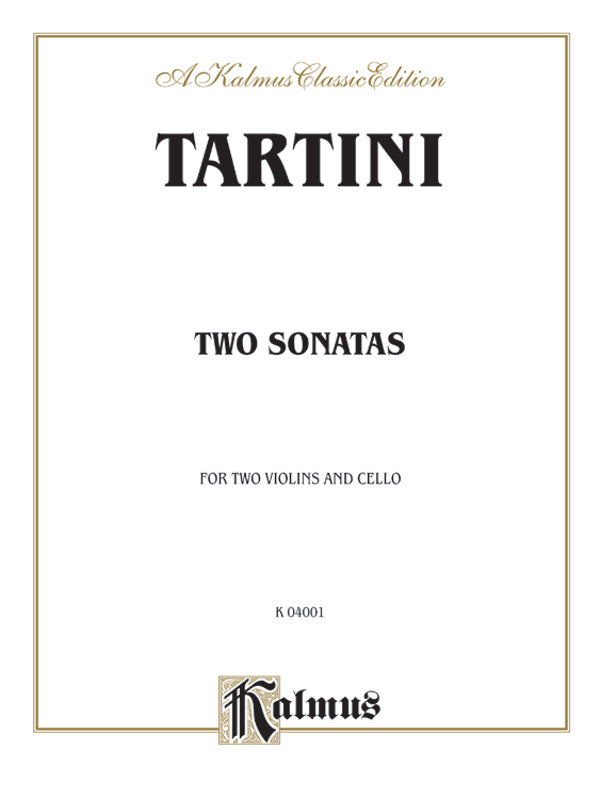 Tartini: Two Sonatas for String Trio (Score & Parts) Sheet Music Preview