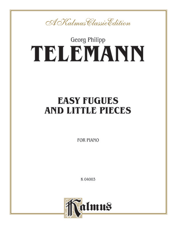 Telemann: Easy Fugues and Little Pieces Sheet Music Preview